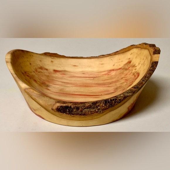 Hand Crafted Raw Edge Live Wood FLAMING BOX ELDER Bowl - Picture 15 of 16